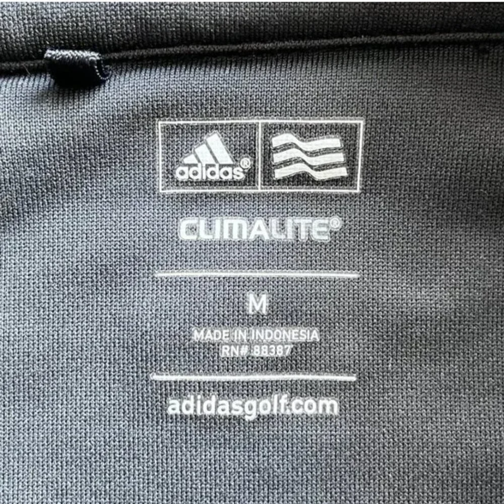 Adidas Climalite Golf 1/4 Zip Pullover Fleece Black Size M Athletic Outdoor